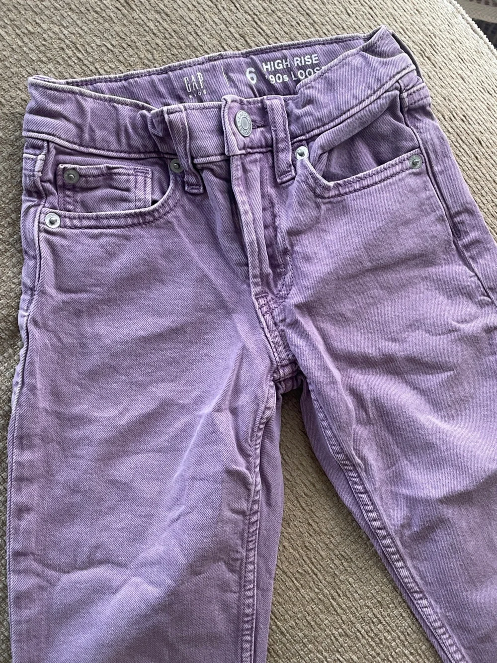 Gap kids 6 purple skinny jeans